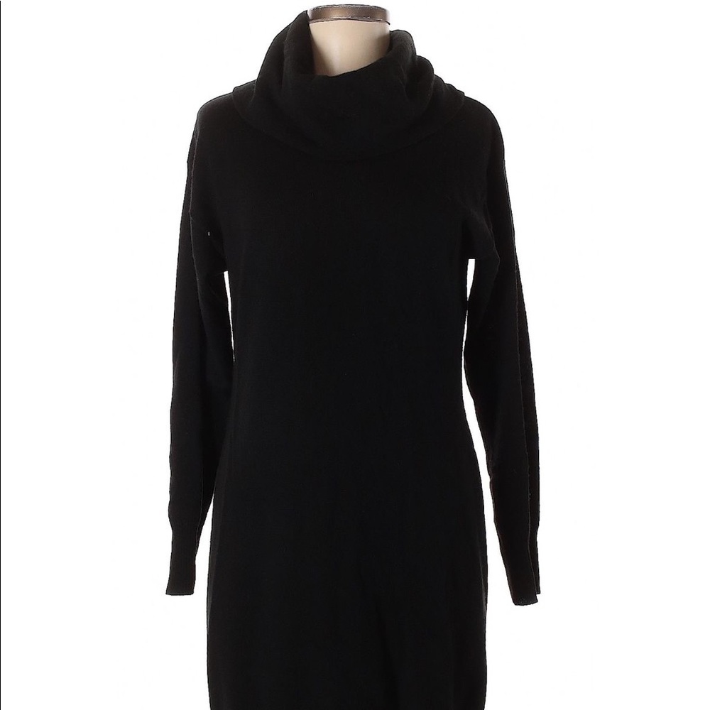 Black Turtleneck Sweater Dress